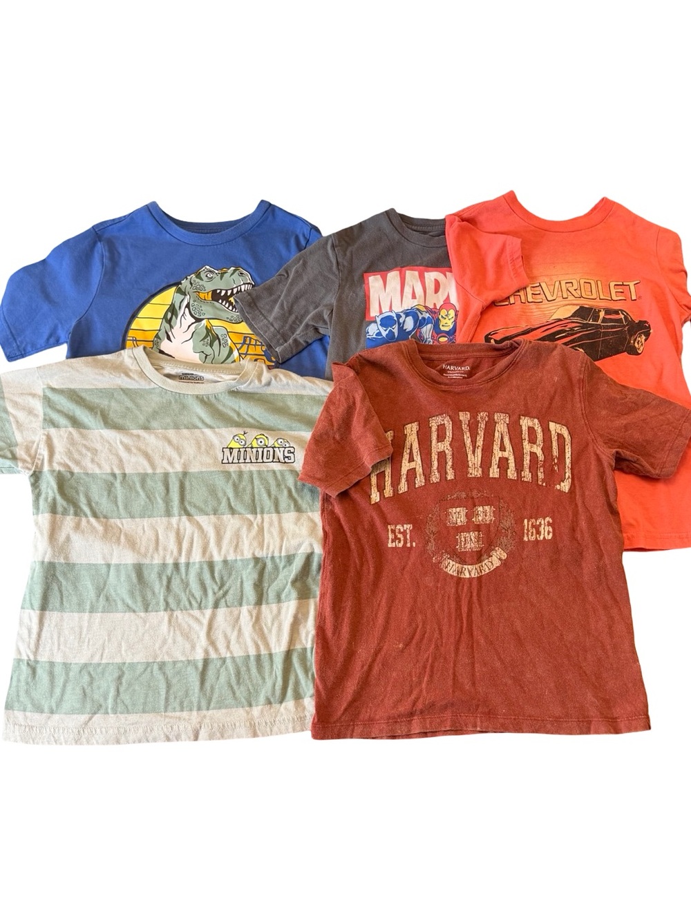 Kids' Red Graphic Tee - Casual Cotton Shirt Size Medium